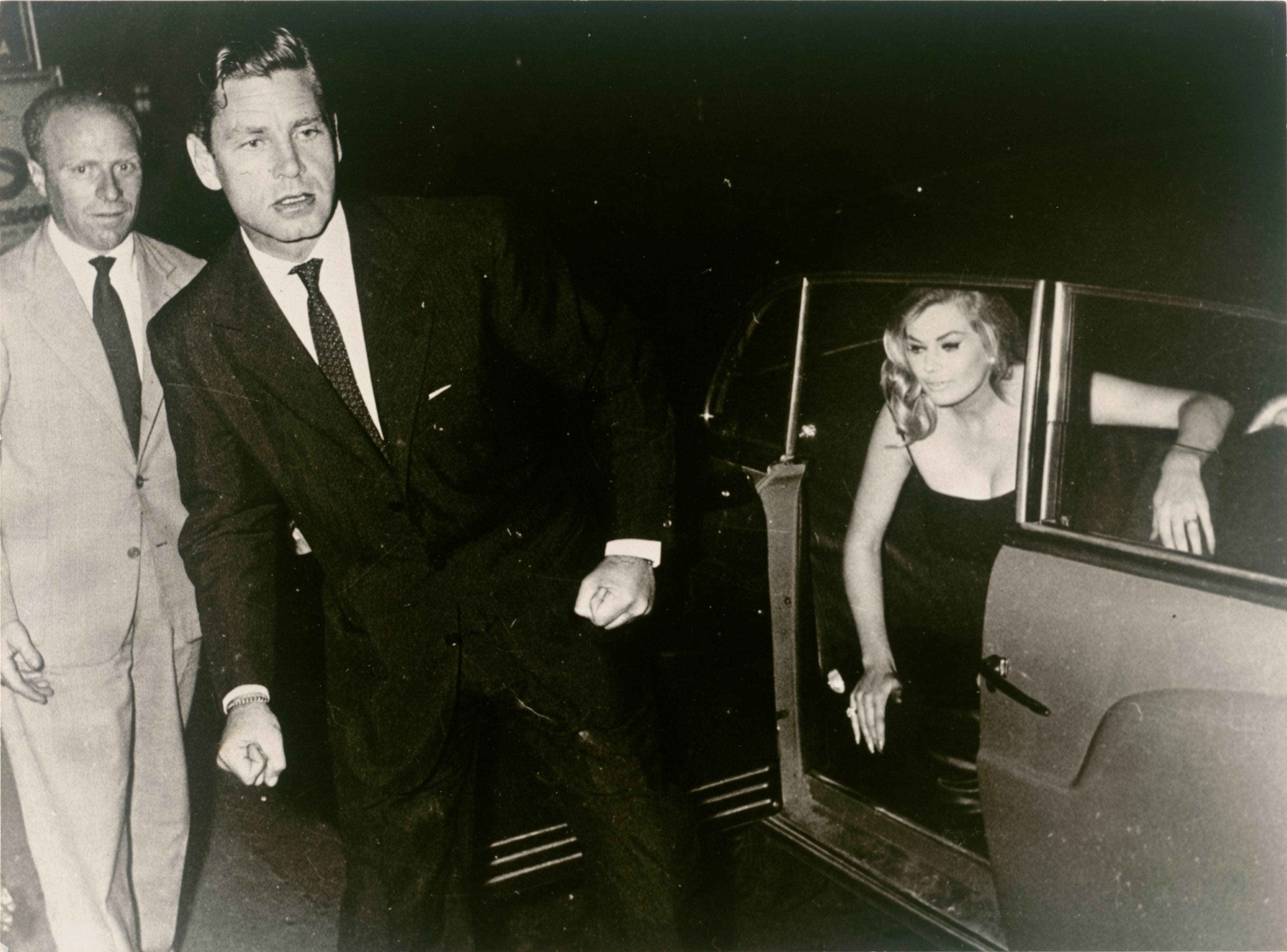 Anita Ekberg and Husband Anthony Steel, Vecchia Roma