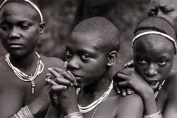 Uganda (Three Girls from the Wagasero Tribe of Forest People)
