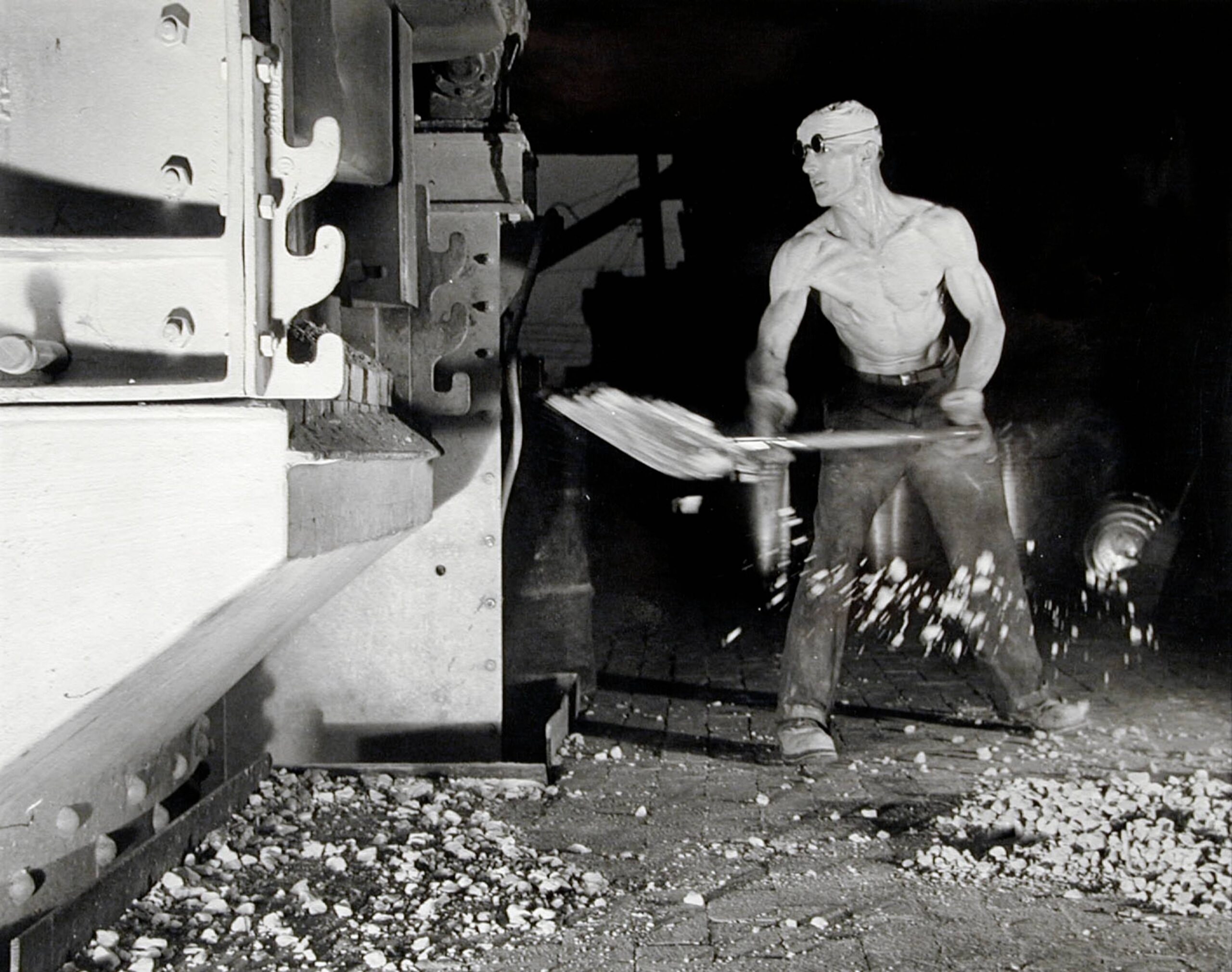 Charging Open Hearth Steel Furnace, Pittsburgh, Pennsylvania