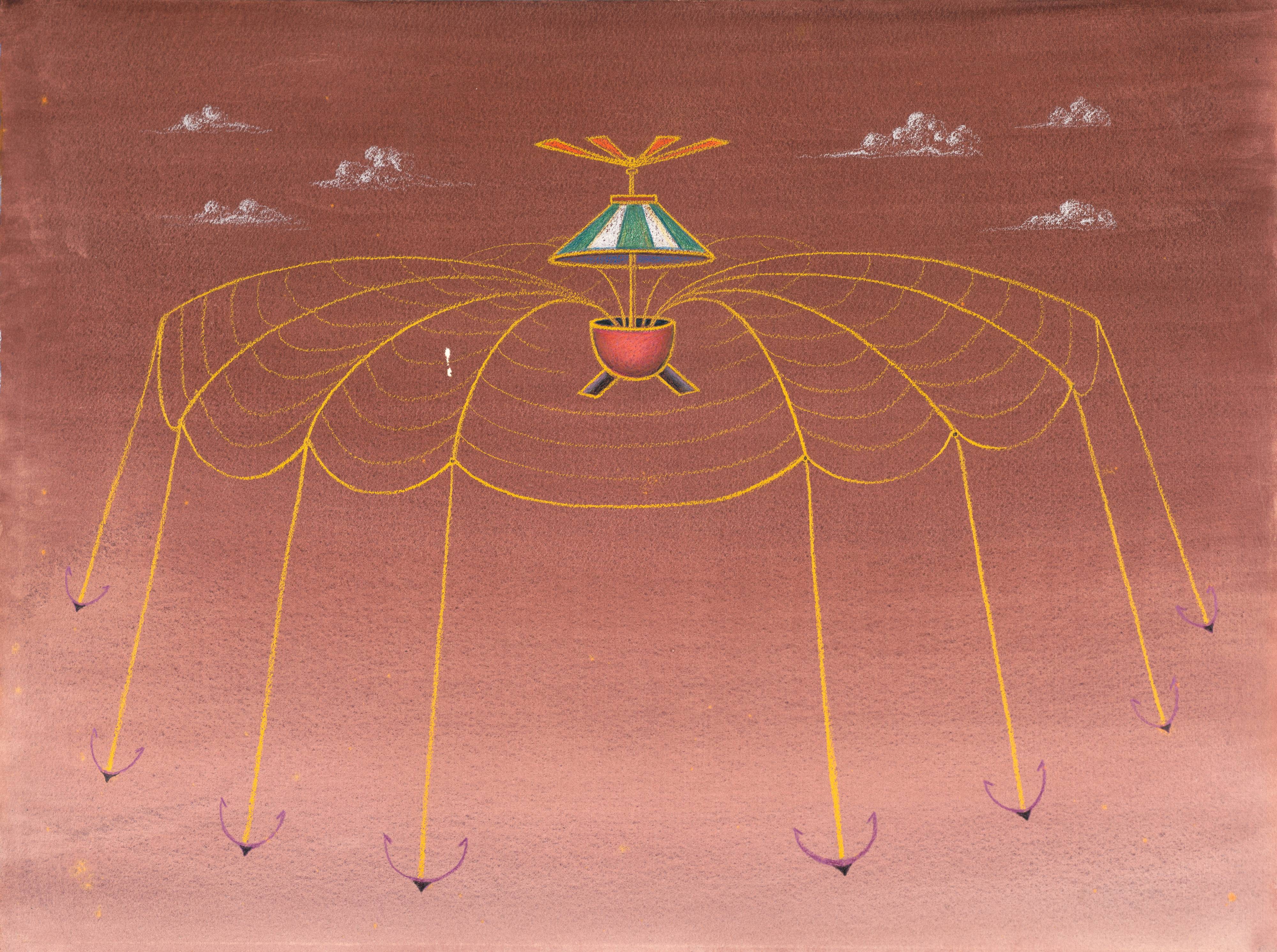 Anti-Aircraft Net Carrier with Magnetic Release