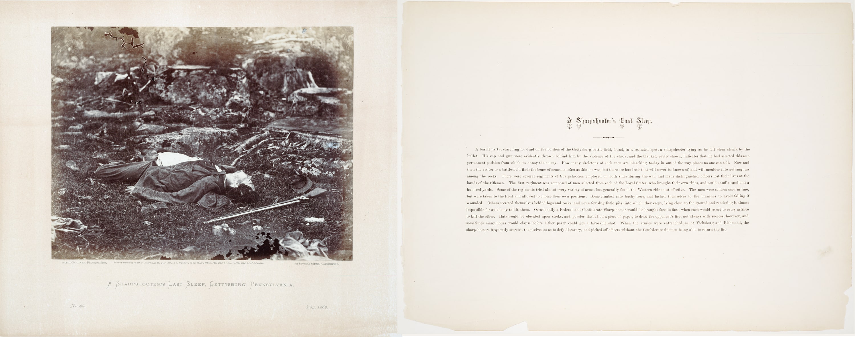 A Sharpshooter's Last Sleep, Gettysburg, Pennsylvania
