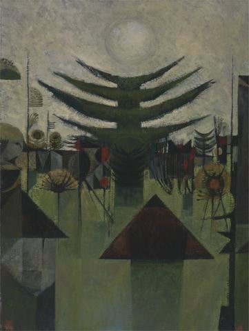 Abstract Landscape (Dark Fir Shoreham II  Morning)