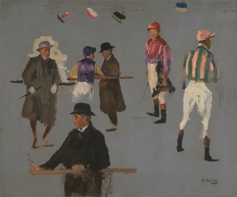 Jockeys and Owners at Epsom