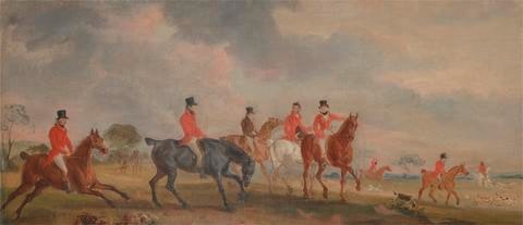 The Quorn Hunt: a Sketch of the Artist and his Friends Moving Off
