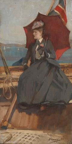 On the Clyde - Study of Elise Agnes Coats (née Walker), later Lady Glen Coats