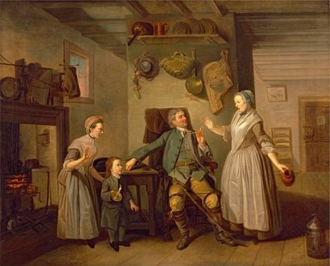 David Garrick and Mary Bradshaw in David Garrick's "The Farmer's Return"