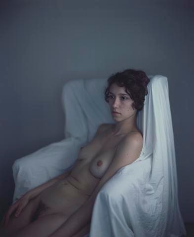 Nancy Nude in White Chair