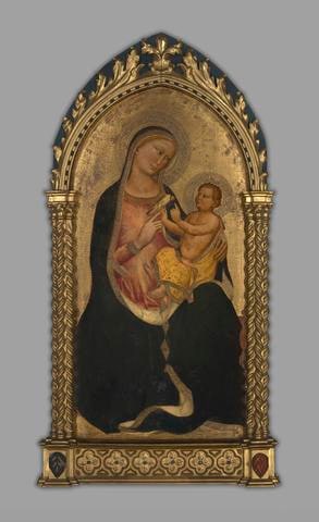 Madonna of Humility, One of Three Panels from a Triptych