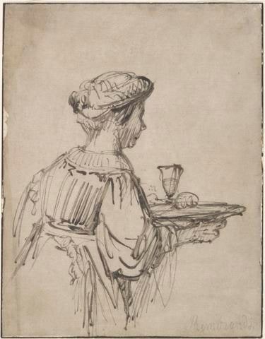 Woman with Tray