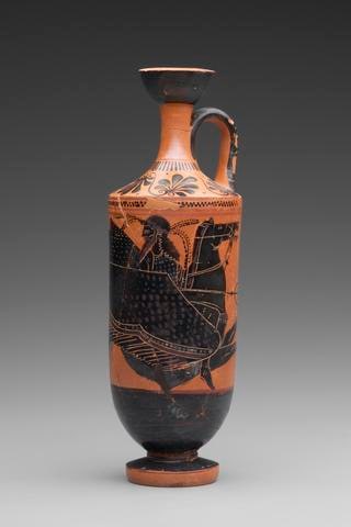 Lekythos showing Poseidon Riding a Hippocamp