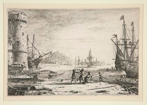 Seaport with Ruined Tower