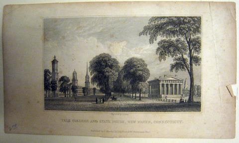 Davis' View of Yale College and the State House