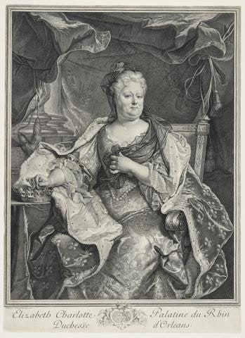 Portrait of Charlotte Elisabeth of the Palatinate, Duchess of Orleans, after Hayacnthe Rigaud