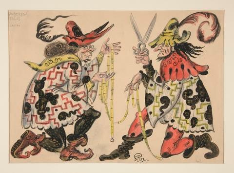 Costume sketch for Andersen Tales, Le Roi N N