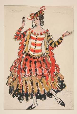 Costume sketch for Raymonda, Dances Espagnoles