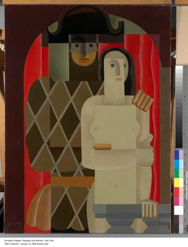 Harlequin and Woman
