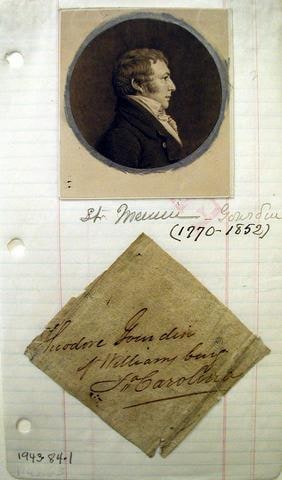 Theodore Gourdin (1764-1826) Member of Congress from the Williamsburg district 1813-1815