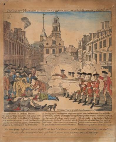 The Bloody Massacre Perpetrated in King-Street Boston on March 5th 1770 by a Party of the 29th Regt.