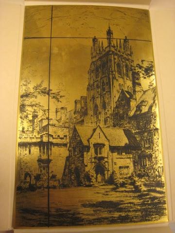 Cancelled plate for Wrexham Tower at Yale