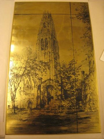 Cancelled plate for Harkness Tower at Yale