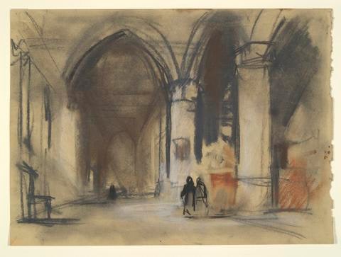 Architectural sketch of Cathedral interior