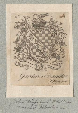 Bookplate of Gardiner Chandler
