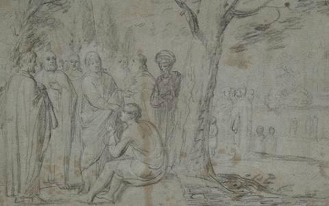 Christ Healing the Blind Man (recto); Venus and Cupid (verso)