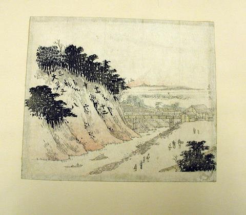 Mt. Fuji in surimono calendar (egoyomi)