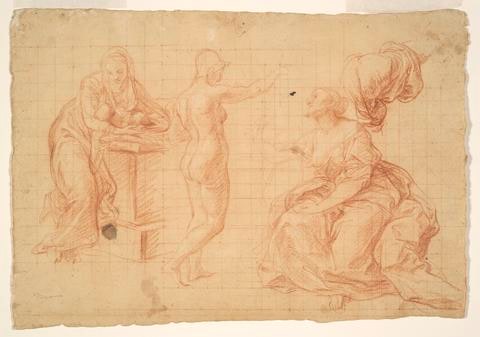 Studies for "Hercules at the Crossroads" and for the "Nativity"