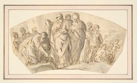 Lot and his family leaving Sodom [?]