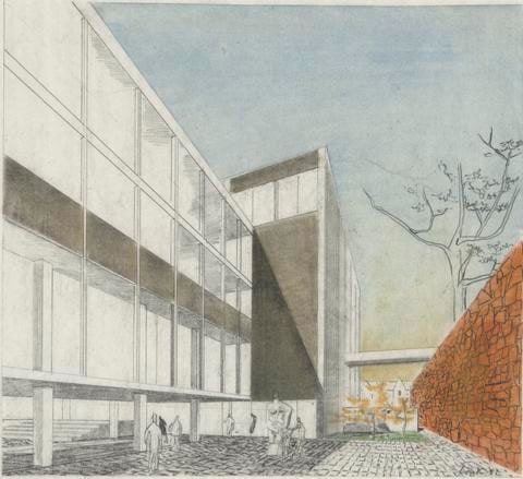 Architectural Drawing for the Yale University Art Gallery, 1111 Chapel Street
