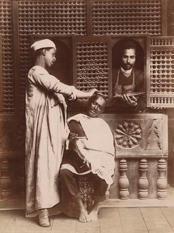 [Barbers at work, Egypt]