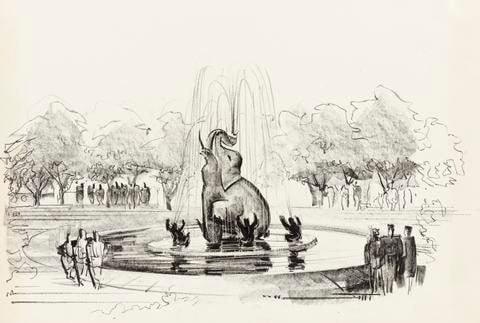 Design for Benjamin Franklin Parkway Fountain