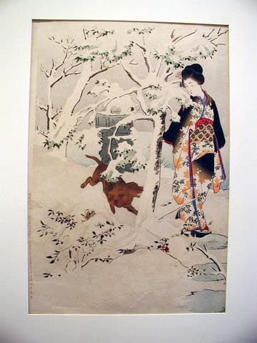 "Twelfth Month: Snow-viewing" from the series: "Twelve Months of Beauties"