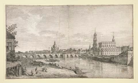 View of the Bridge at Dresden over the Elbe