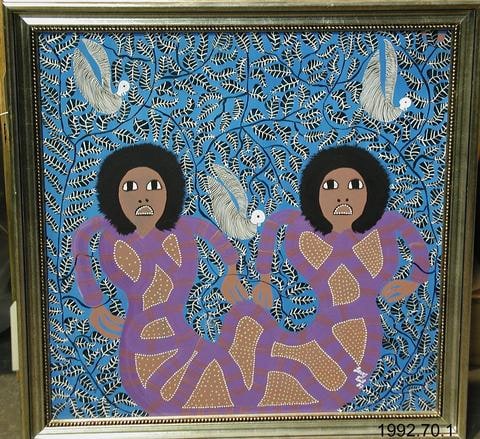 Two Figures with Doves