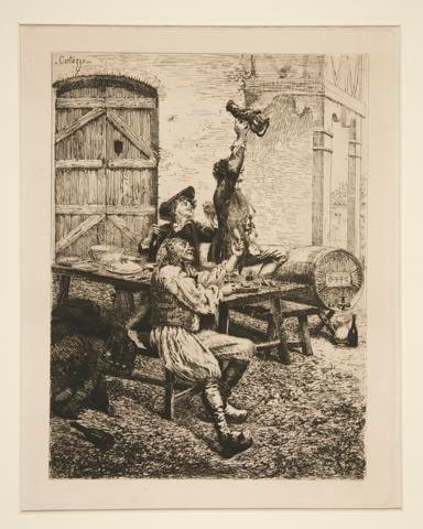 Country Scene: The Drinkers