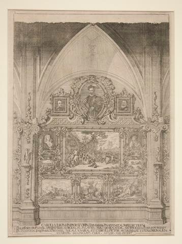 Interior Arched Niche Decorated with Portraits and Genre Scenes