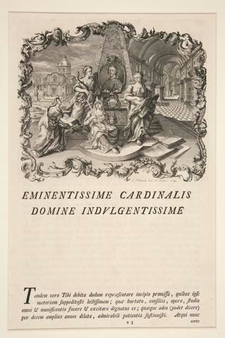 Eminentissime Cardinalis Domine Indulgentissime