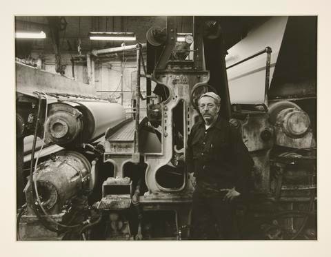 Rudolph "Rudy" Piotrowski, millwright, at Linweave Paper Company, Holyoke, Massachusetts