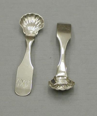 Two salt spoons