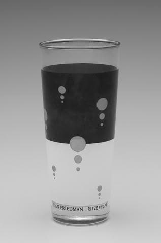 Milk glass with box and advertising pamphlets