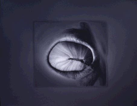 Untitled, [Mouth with garlic]