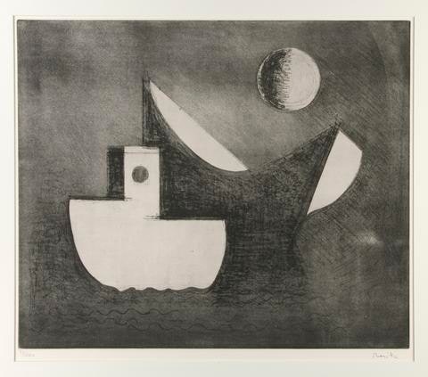 Still Boats and Moon