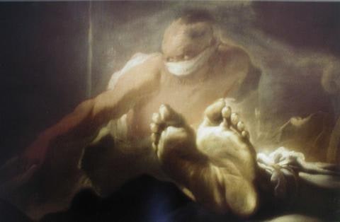 Detail from "San Gennaro Intercedes with the Virgin, Christ, and the Father during the Plague of 1656" by Luca Giordano