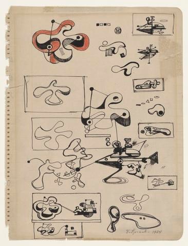 Untitled, one of a pair of drawings