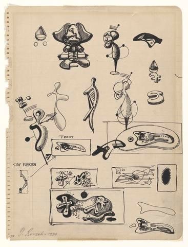 Untitled, one of a pair of drawings