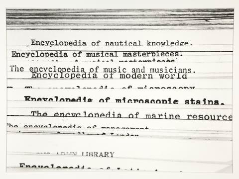 Untitled [Encyclopedias]