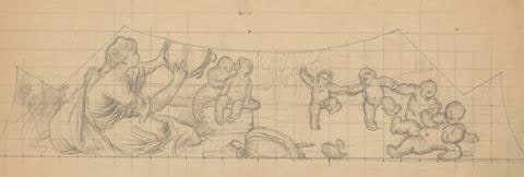 Study Depicting Childhood for the Ceiling Venus and Paris Honoring the Arts