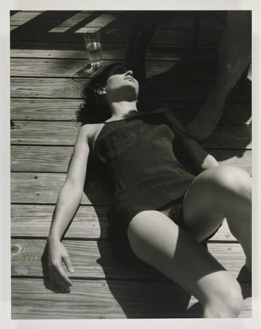 Untitled [Self-portrait on porch]
